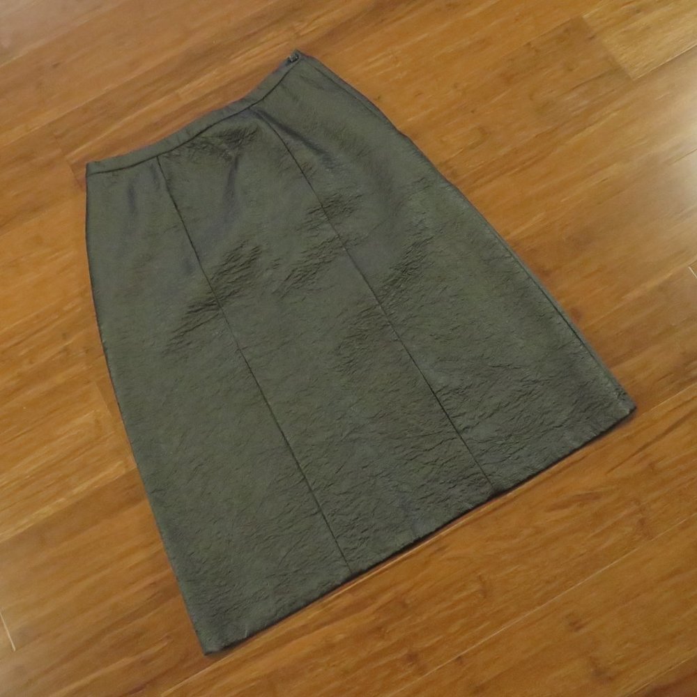 1980s Vintage Vinyl Skirt Black Faux Leather Small 28 Waist